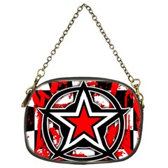 Star Checkerboard Splatter Chain Purse (Two Sides) from UrbanLoad.com Front