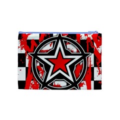 Star Checkerboard Splatter Cosmetic Bag (Medium) from UrbanLoad.com Back
