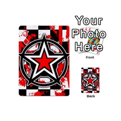 Jack Star Checkerboard Splatter Playing Cards 54 Designs (Mini) from UrbanLoad.com Front - DiamondJ