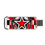 Star Checkerboard Splatter Portable USB Flash (One Side)