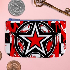 Star Checkerboard Splatter Large Coin Purse from UrbanLoad.com Front