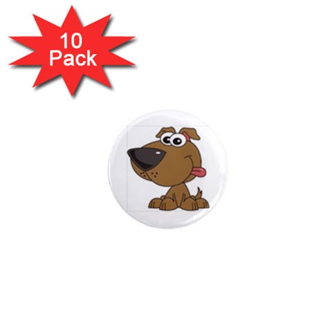 Funny Dog 1  Mini Magnet (10 pack)  from UrbanLoad.com Front