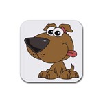 Funny Dog Rubber Coaster (Square)