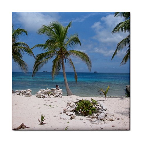 Exotic Beach Tile Coaster from UrbanLoad.com Front
