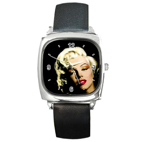 Marilyn Monroe Square Metal Watch from UrbanLoad.com Front