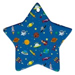 Space Rocket Solar System Pattern Star Ornament (Two Sides)