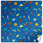 Space Rocket Solar System Pattern Canvas 16  x 16 
