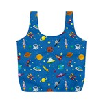 Space Rocket Solar System Pattern Full Print Recycle Bag (M)