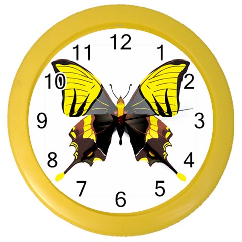 Butterfly M2 Color Wall Clock from UrbanLoad.com Front