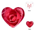 Glorious Pink Rose Flower Playing Cards (Heart)
