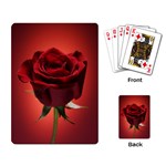 Beautiful Red Rose Flower Playing Cards Single Design