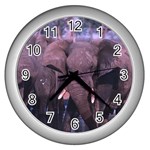 Elephant Animal M10 Wall Clock (Silver)