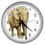 Elephant Animal M9 Wall Clock (Silver)