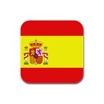 Spanish Flag Rubber Square Coaster (4 pack)
