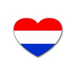 Netherlands Flag Holland Rubber Heart Coaster (4 pack)