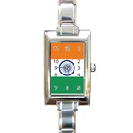 Indian Flag Rectangular Italian Charm Watch
