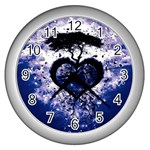 akar cinta11 Wall Clock (Silver)