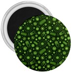 Seamless Pattern With Viruses 3  Magnets