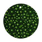 Seamless Pattern With Viruses Ornament (Round)