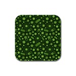 Seamless Pattern With Viruses Rubber Square Coaster (4 pack) 
