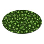 Seamless Pattern With Viruses Oval Magnet