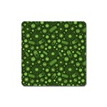 Seamless Pattern With Viruses Square Magnet