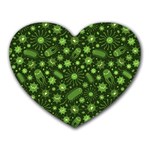 Seamless Pattern With Viruses Heart Mousepads