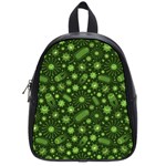 Seamless Pattern With Viruses School Bag (Small)