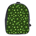 Seamless Pattern With Viruses School Bag (XL)
