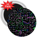 Math Linear Mathematics Education Circle Background 3  Magnets (10 pack) 