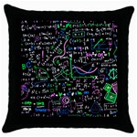 Math Linear Mathematics Education Circle Background Throw Pillow Case (Black)