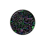 Math Linear Mathematics Education Circle Background Hat Clip Ball Marker (4 pack)