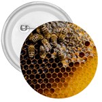 Honeycomb With Bees 3  Buttons