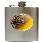 Honeycomb With Bees Hip Flask (6 oz)