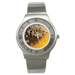 Honeycomb With Bees Stainless Steel Watch
