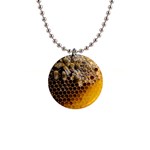 Honeycomb With Bees 1  Button Necklace