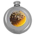 Honeycomb With Bees Round Hip Flask (5 oz)