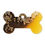 Honeycomb With Bees Dog Tag Bone (One Side)