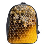 Honeycomb With Bees School Bag (XL)