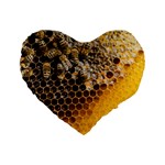 Honeycomb With Bees Standard 16  Premium Heart Shape Cushions