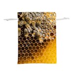 Honeycomb With Bees Lightweight Drawstring Pouch (S)