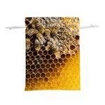 Honeycomb With Bees Lightweight Drawstring Pouch (L)