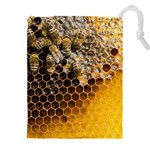 Honeycomb With Bees Drawstring Pouch (4XL)
