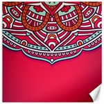 Red Mandala Canvas 12  x 12 