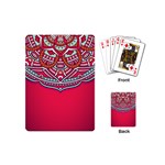 Red Mandala Playing Cards Single Design (Mini)