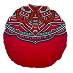 Red Mandala Large 18  Premium Flano Round Cushions