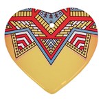 Yellow Mandala Ornament (Heart)