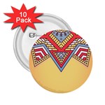 Yellow Mandala 2.25  Buttons (10 pack) 