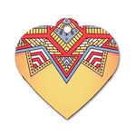 Yellow Mandala Dog Tag Heart (Two Sides)