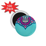 Blue Mandala 1.75  Magnets (100 pack) 